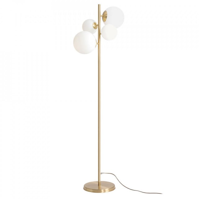 Lampadar maro alama/alb din metal cu 4 becuri 161 cm Bloom Aldex