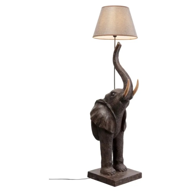 Lampadar maro/bej din fibre sintetice 154 cm Elephant Kare