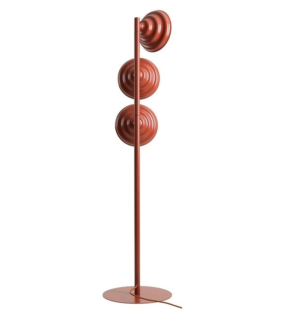 Lampadar maro caramiziu din metal cu 3 becuri 148 cm Fala Aldex