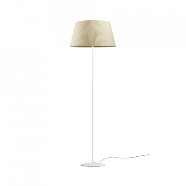 Lampadar ocru/alb din textil si otel 144 cm Kami Floor Sotto Luce
