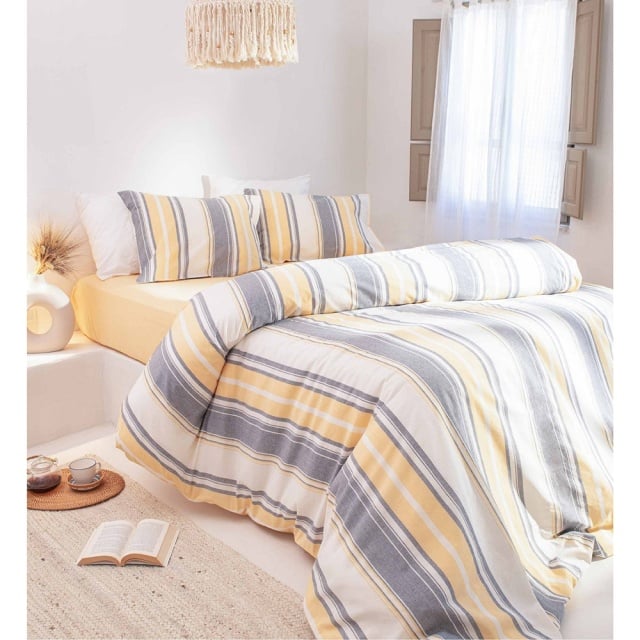 Lenjerie pat multicolora din bumbac Viento Double The Home Collection