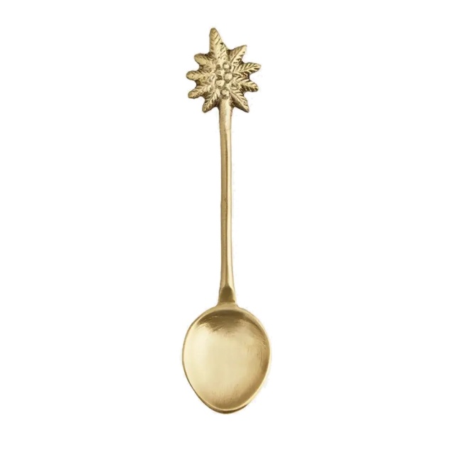 Lingurita aurie din metal Palm Madam Stoltz