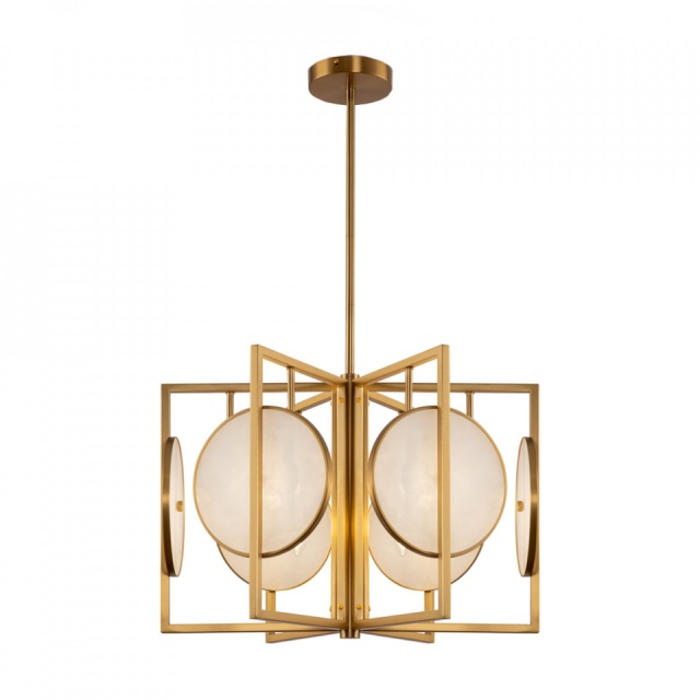 Lustra aurie din metal cu 6 becuri Marmo Maytoni