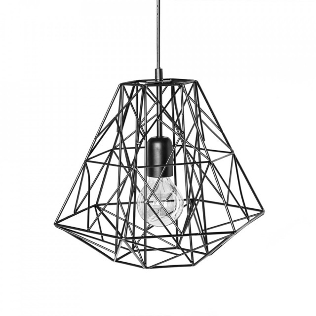 Lustra neagra din metal Cage S The Home Collection