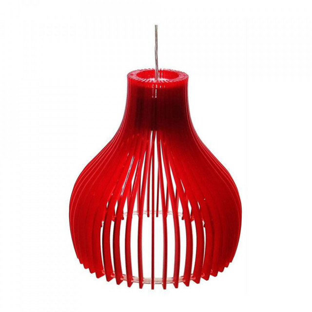 Lustra rosie din acril si metal Buren Candellux