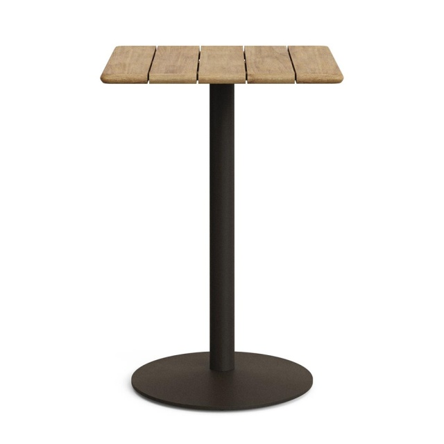 Masa bar exterior maro/verde din lemn 70x70 cm Esilda Kave Home