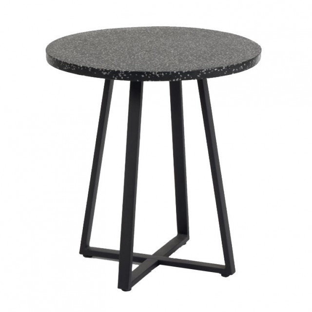 Masa bistro neagra din ciment 70 cm Tella Kave Home