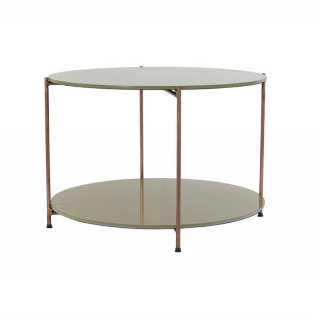 Masa de cafea maro alama/caramel din metal 65 cm Belita Light & Living