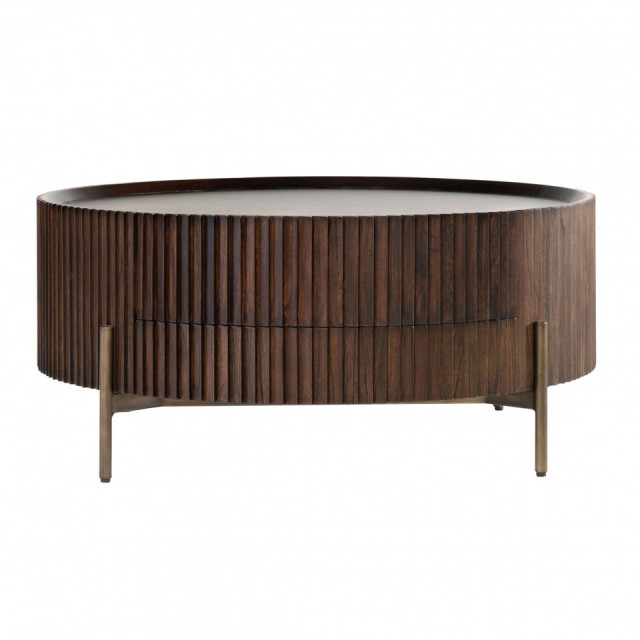 Masa de cafea maro din lemn 90 cm Onyx Versmissen