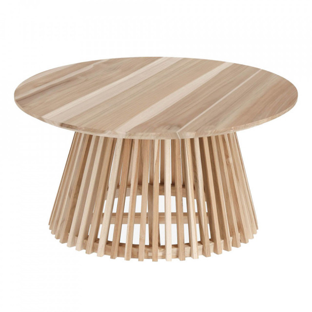 Masa de cafea maro din lemn de tec 80 cm Jeanette Kave Home