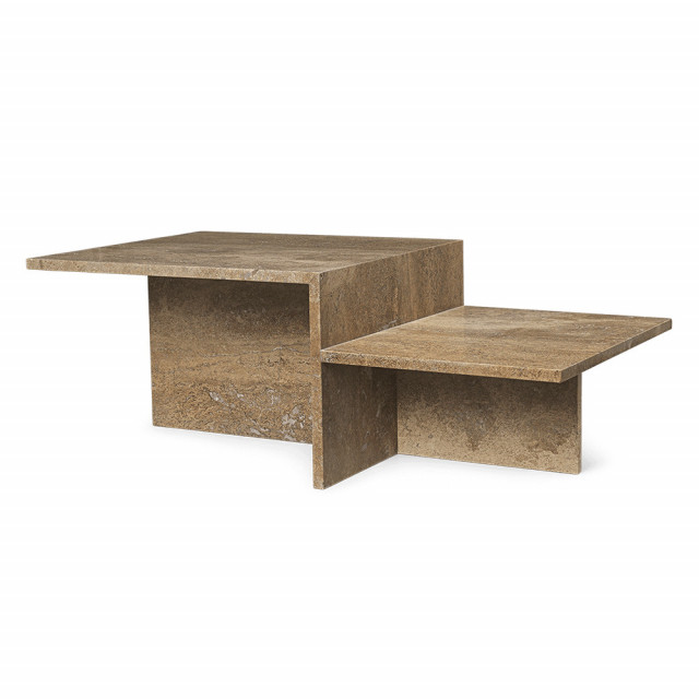 Masa de cafea maro din piatra 55x100 cm Distinct Ferm Living