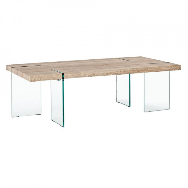 Masa de cafea maro/transparenta din MDF si sticla 60x120 cm Tom Bizzotto