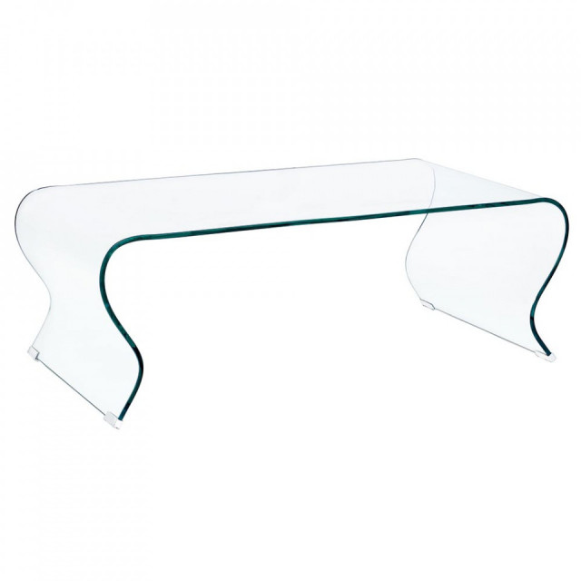 Masa de cafea transparenta din sticla 60x120 cm Iride Bizzotto