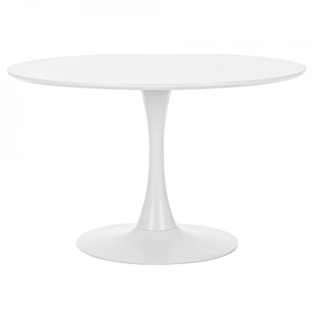 Masa dining alba din metal 120 cm Bloom Bizzotto