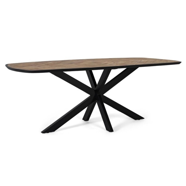 Masa dining maro/neagra din lemn 100x220 cm Cheven Giner y Colomer