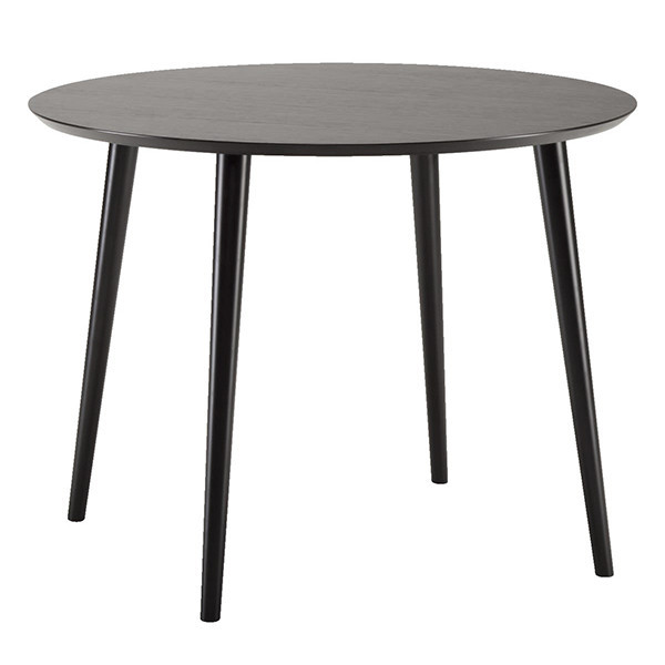 Masa dining neagra din lemn 100 cm Cloyd Woodman