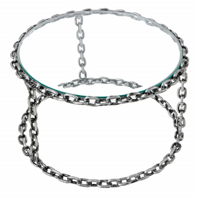 Masa laterala argintie din metal 65 cm Chain The Home Collection