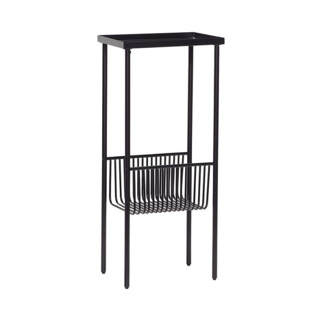 Masa laterala exterior neagra din metal 30x40 cm Eyrie Hubsch