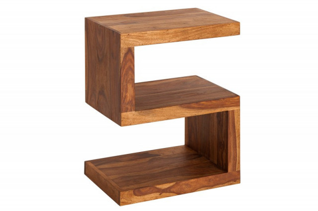 Masa laterala maro din lemn de palisandru indian 30x45 cm Side The Home Collection