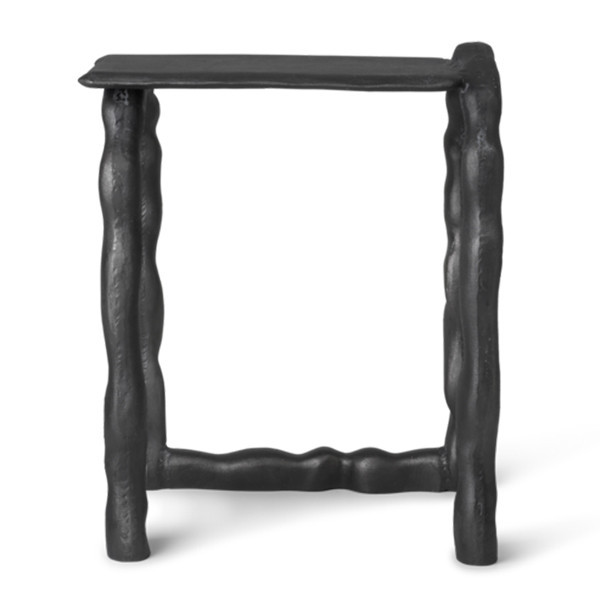 Masa laterala neagra din aluminiu 32x45 cm Rotben Ferm Living