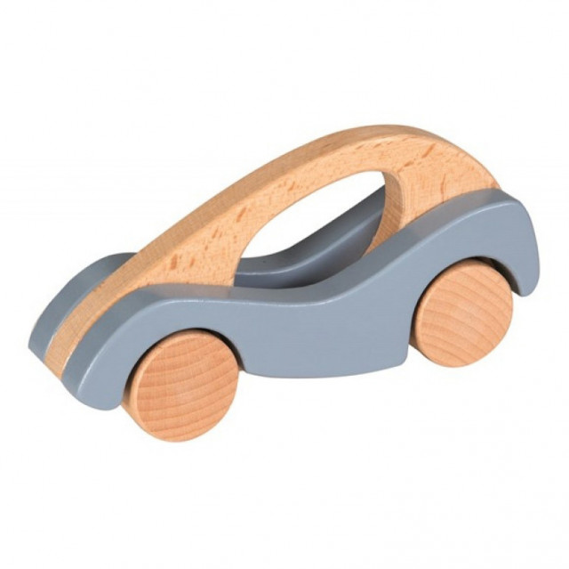 Masina de jucarie maro/gri din lemn Race Car Egmont Toys
