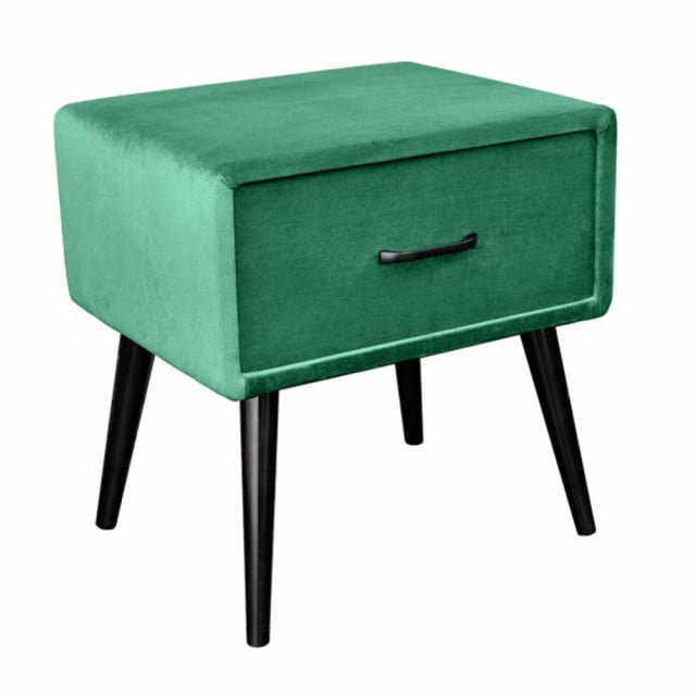 Noptiera verde din catifea si metal Sixties The Home Collection