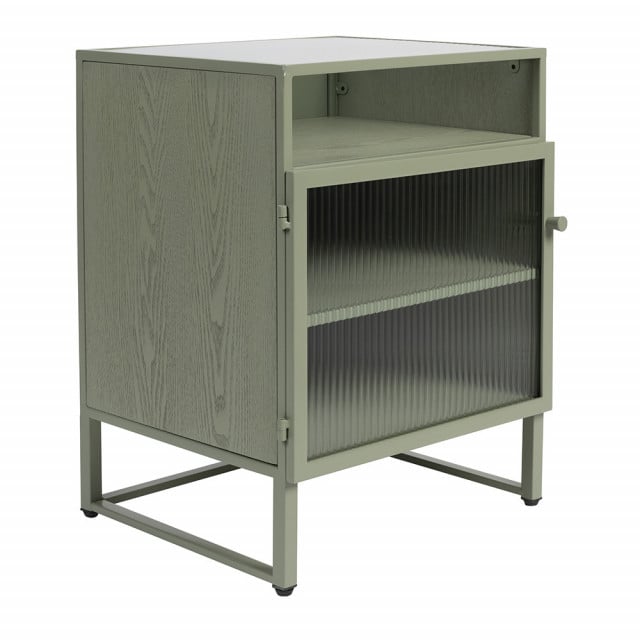 Noptiera verde din metal si lemn Herbe Small The Home Collection