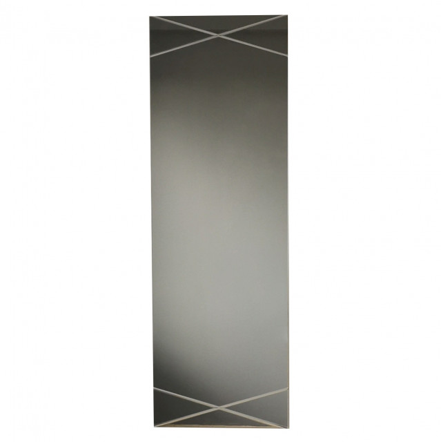 Oglinda dreptunghiulara argintie din lemn 35x105 cm Zag The Home Collection