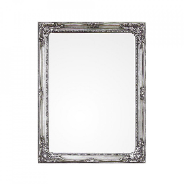Oglinda dreptunghiulara argintie din lemn de paulownia 63x83 cm Miro Bizzotto