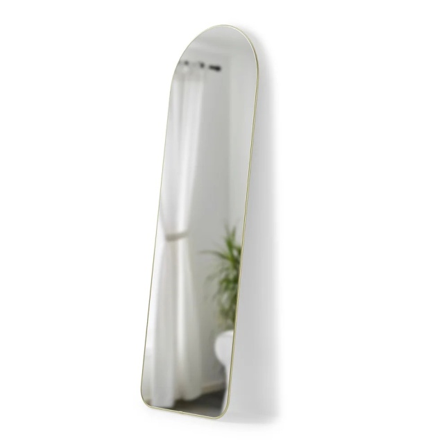 Oglinda dreptunghiulara maro alama din metal 51x158 cm Hubba Leaning Umbra