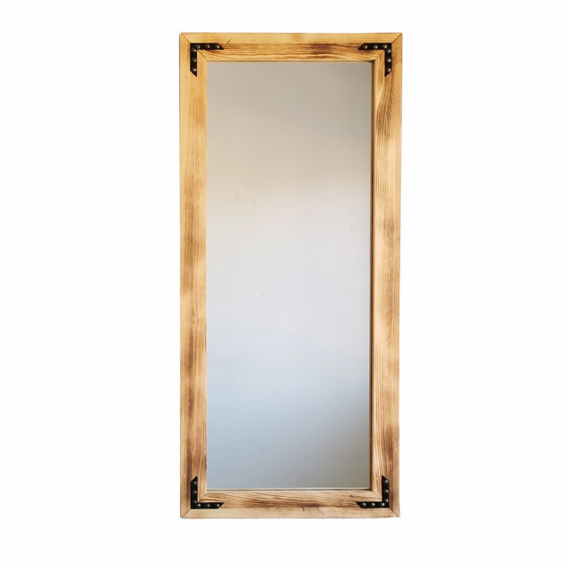 Oglinda dreptunghiulara maro deschis din lemn 50x110 cm Kiha Up The Home Collection