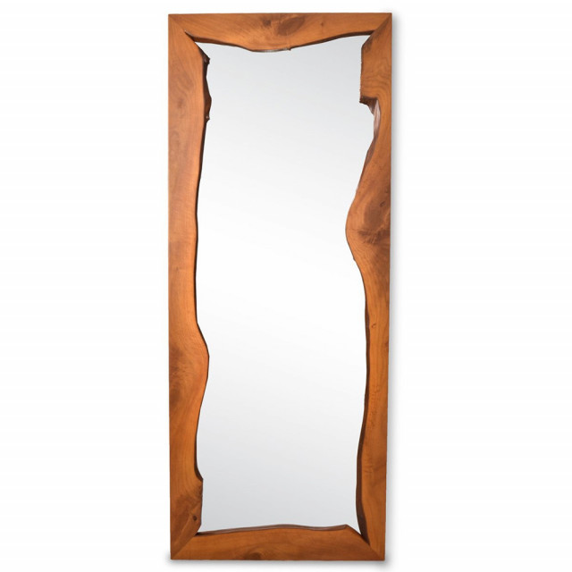 Oglinda dreptunghiulara maro din lemn 70x170 cm Rusele The Home Collection