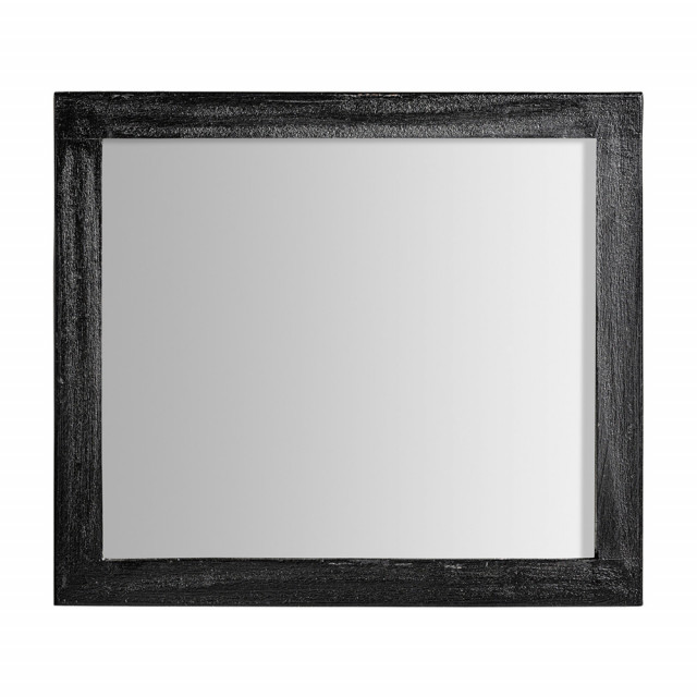 Oglinda dreptunghiulara neagra din lemn 32x36 cm Gwin Vical Home