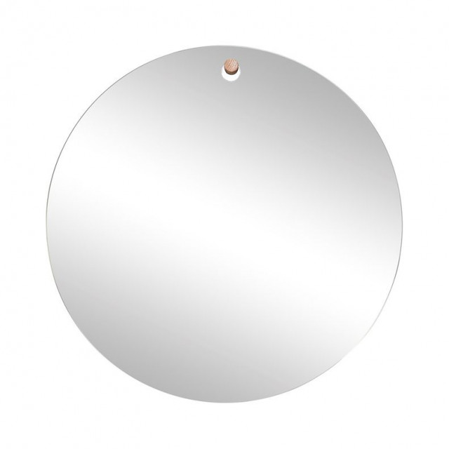 Oglinda rotunda gri din sticla 50 cm Hall Hubsch