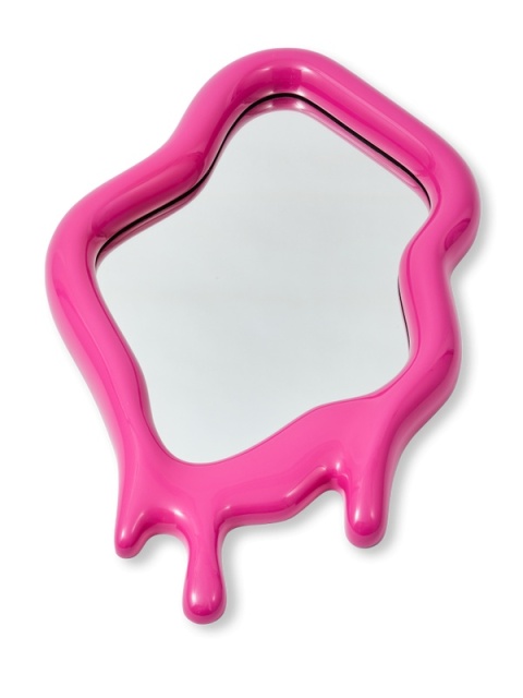 Oglinda roz din plastic 45x70 cm Melting Pols Potten