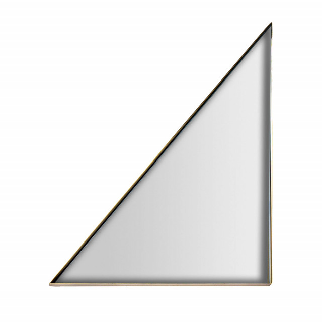 Oglinda triunghiulara aurie din alama 50x60 cm Kodie Vical Home