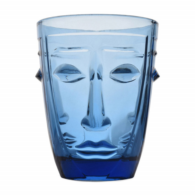 Pahar albastru din sticla 8x10 cm Judit The Home Collection