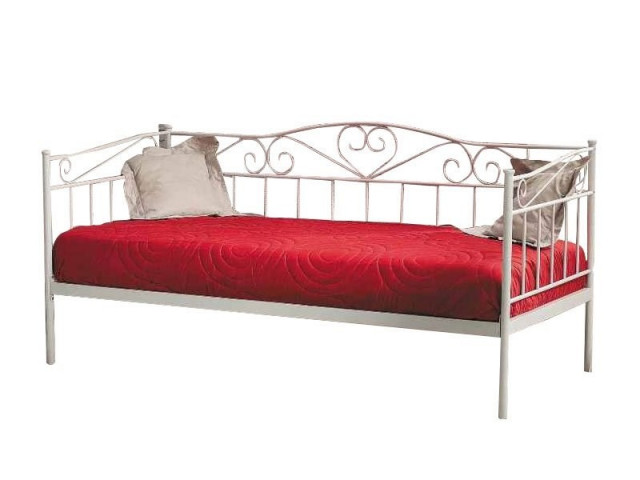 Pat alb din metal 90x200 cm Birma The Home Collection