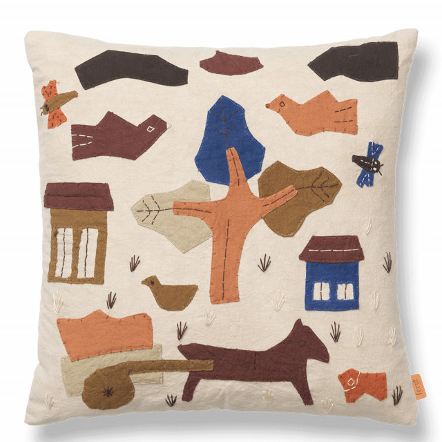 Perna multicolora din bumbac 40x40 cm Village Ferm Living