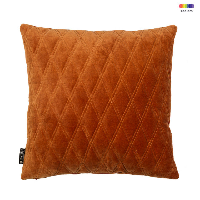 Perna patrata din bumbac 50x50 cm Dascha Leather Brown LifeStyle Home Collection