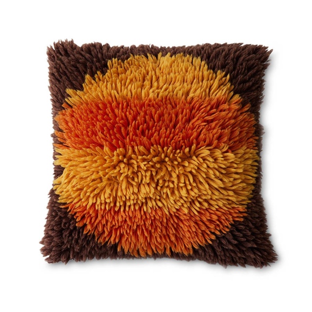 Perna patrata multicolora din fibre naturale 55x55 cm Horizon HKliving