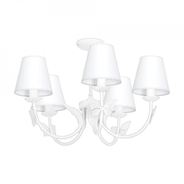 Plafoniera alba din metal Alice Land Milagro Lighting