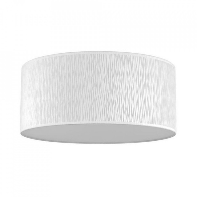 Plafoniera alba/neagra din textil si otel cu 3 becuri Aoi Plus Sotto Luce