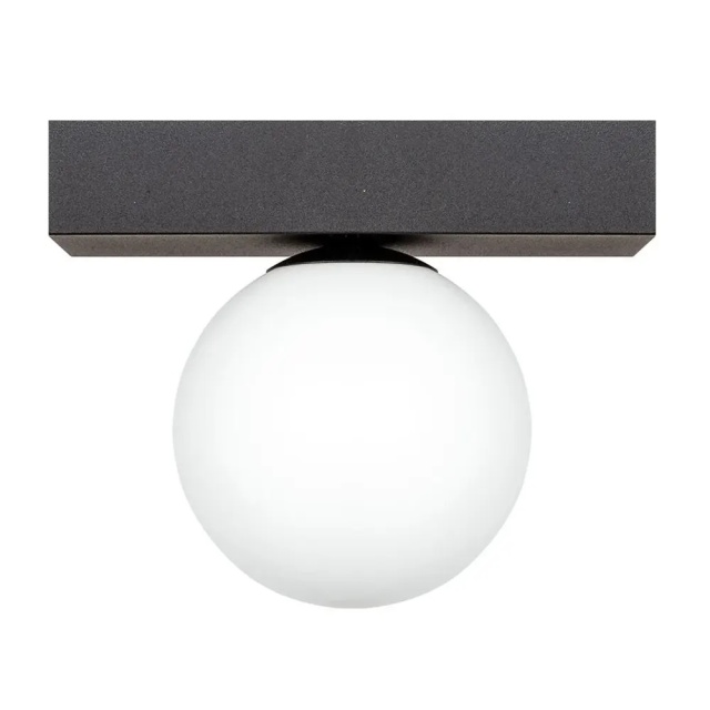 Plafoniera neagra/alba din metal Sphere Zuma Line