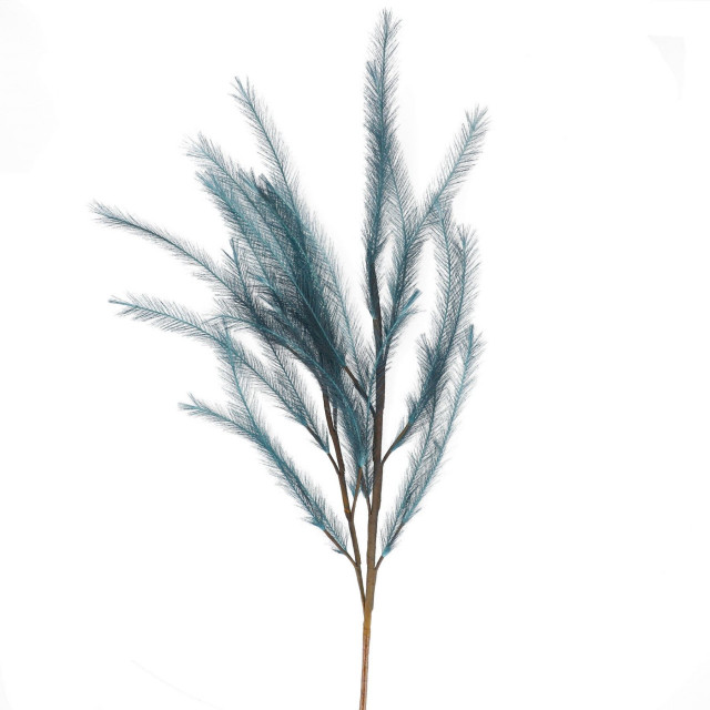 Planta artificiala albastra din poliester si metal 100 cm Canne Homla
