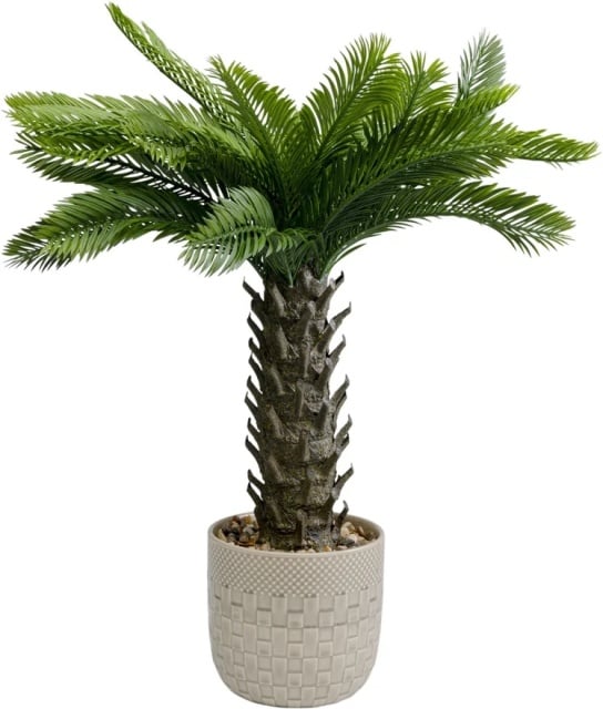 Planta artificiala cu ghiveci verde din plastic 70 cm Cycas Kare