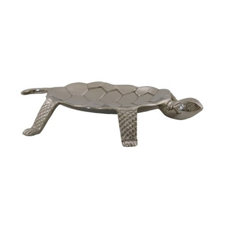 Platou argintiu din fier 16x21 cm Turtle Van Roon Living