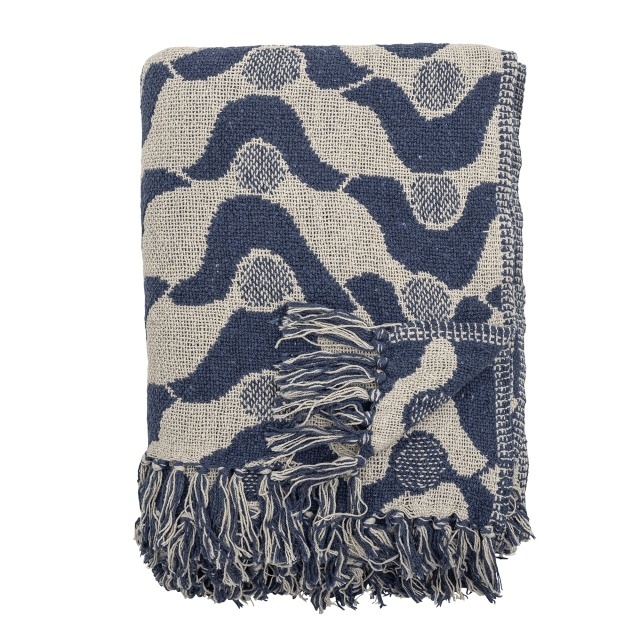 Pled albastru din fibre 130x160 cm Santena Creative Collection