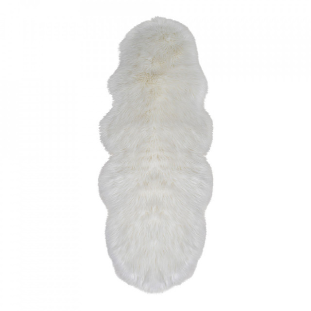 Pled ivoriu din fibre sintetice 60x180 cm Mahia House Nordic