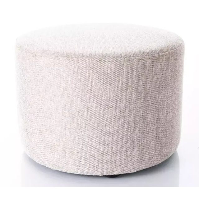Puf rotund bej din textil 43 cm Doti A The Home Collection